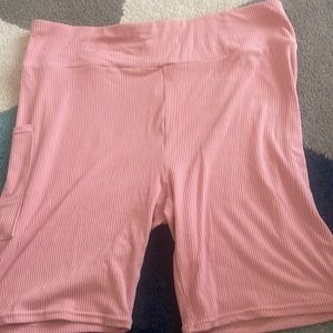 Light pink biker shorts